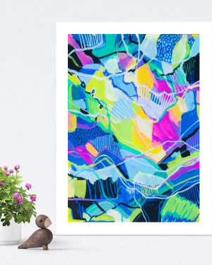 Dreams and Visions - Original Fine Art Colorful Abstract Print