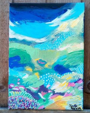 "Seaside", Original Painting, Acrylic on Canvas, A4 size