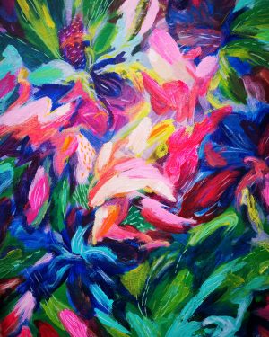 Full Bloom Original Abstract Painting British Art